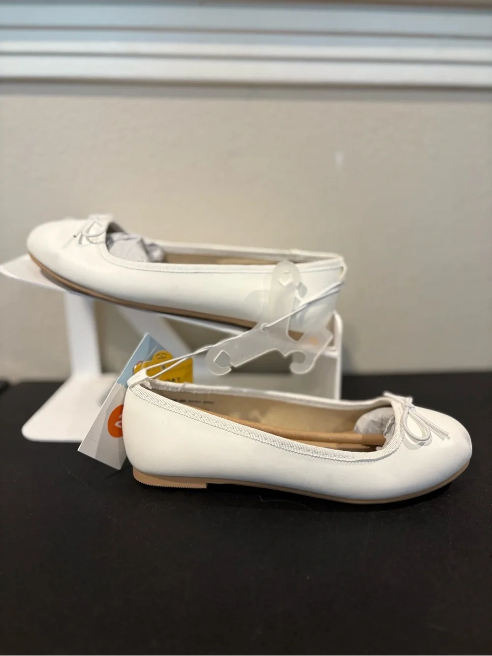 Girls' Diana Slip-On Ballet Flats - Cat & Jack White Little Girls Youth Size 2